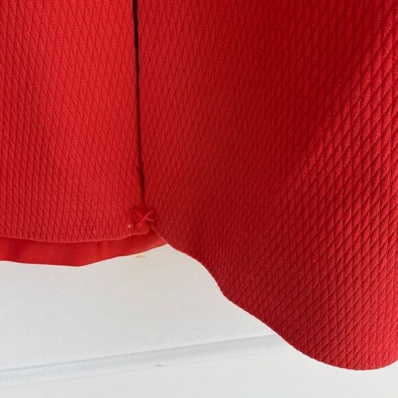 New Kay Unger Sleeveless Split Neck Wool Dress‎ size 6 Coral - Picture 7 of 12